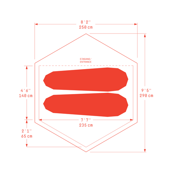 Kirra; 4-Season, Neon Red/Castlerock