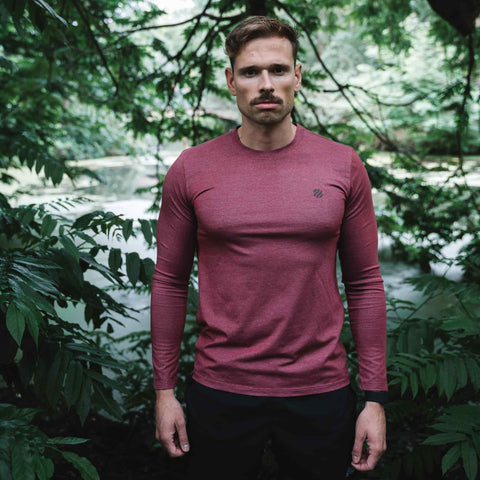 COOLEVER Longsleeve reflective Logo Ball, aubergine