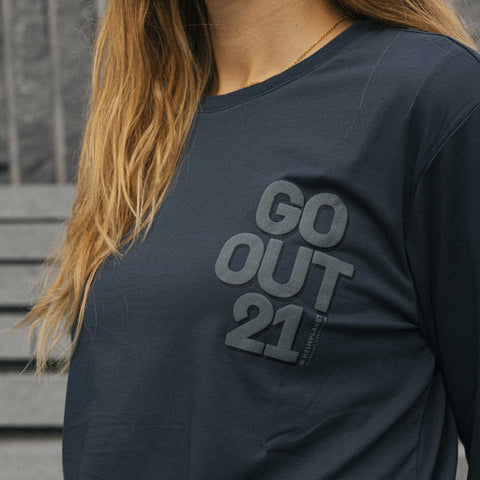 COOLEVER Longsleeve Go Out 21, dark grey