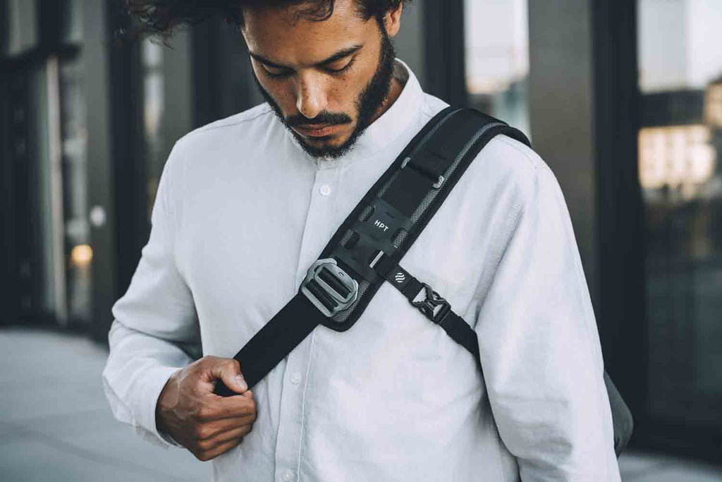 TRANSIT LINE Roll Top Messenger Bag; castlerock