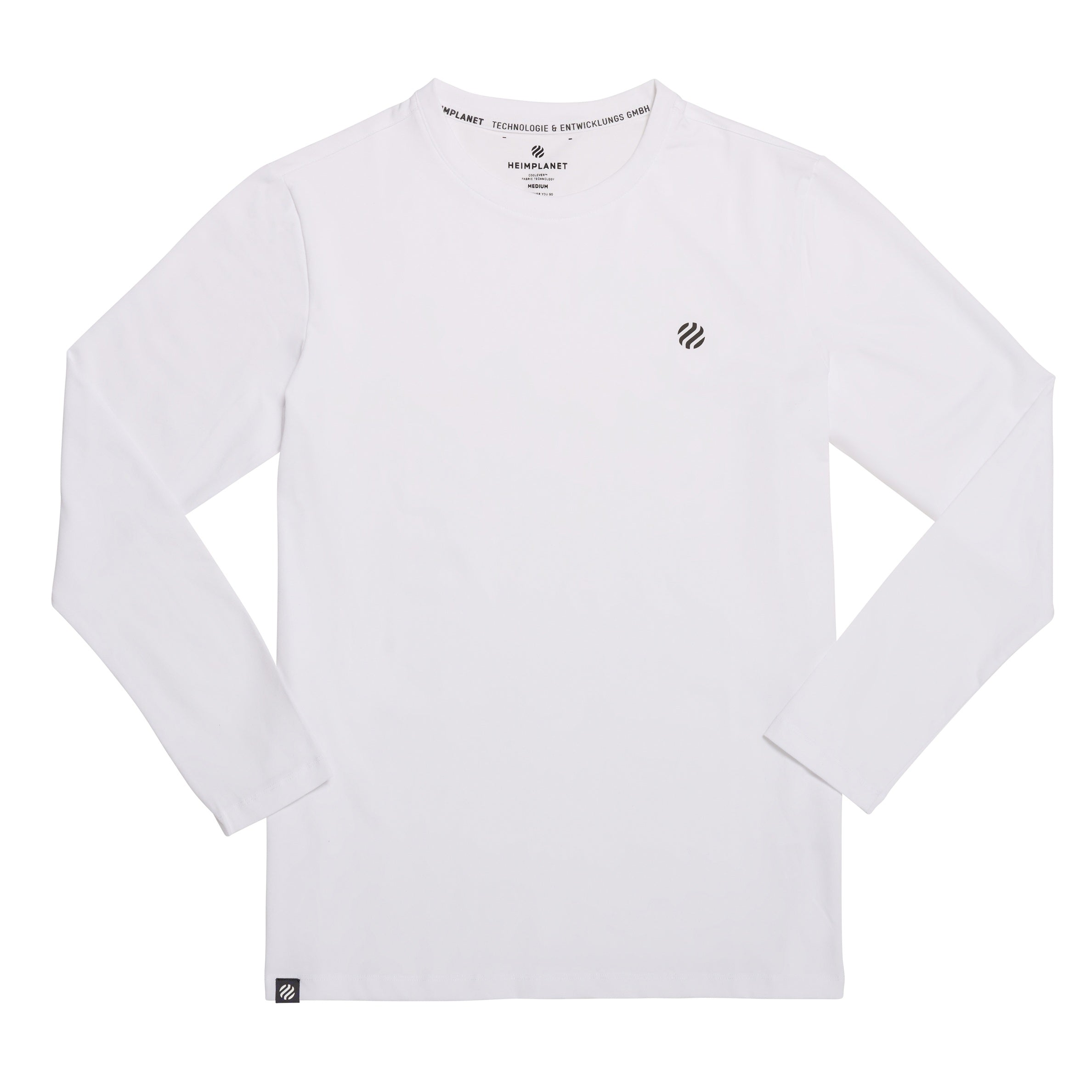 COOLEVER Longsleeve reflective logo ball, weiss