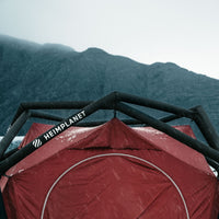 Regen- und sturmfest/Zeltboden [5000mm], Außenzelt [3000mm].
