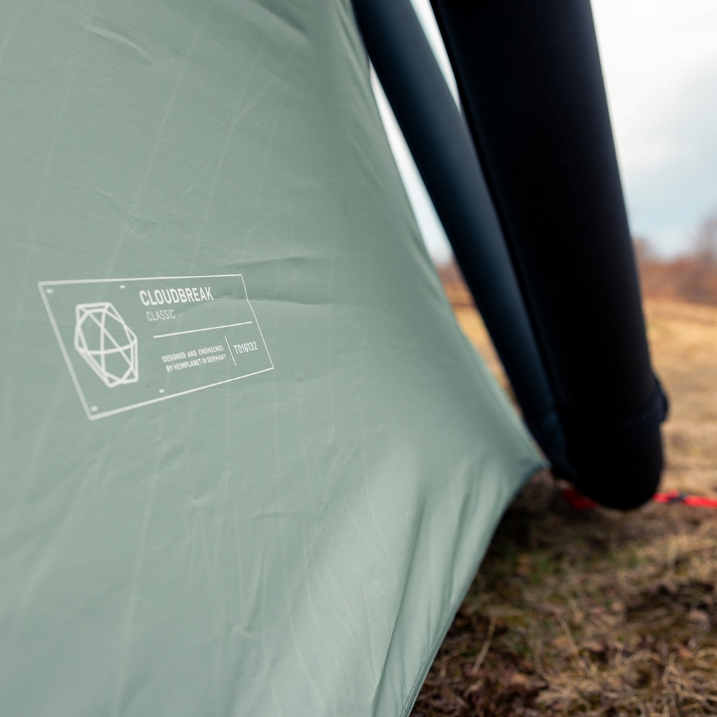 Regen- und sturmfest/Zeltboden [5000mm], Außenzelt [5000mm].